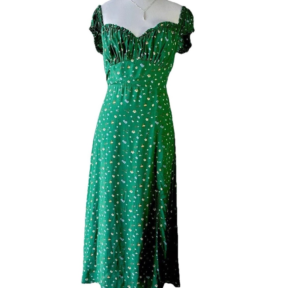 Green Floral Women's Dress